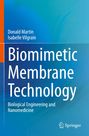 Buchtitel: "Biomimetic Membrane Technology". Autoren: Donald Martin, Isabelle Vilgrain. Blaues Hintergrunddesign. 