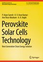 Text: "Perovskite Solar Cells Technology: Next Generation Clean Energy Solution". Gelbes Cover mit schwarzen Buchstaben.