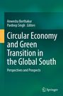Buchtitel: "Circular Economy and Green Transition in the Global South". Grünes Design mit gelbem Streifen links.