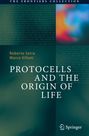 Text: "PROTOCELLS AND THE ORIGIN OF LIFE", Autoren: Roberto Serra, Marco Villani. Hintergrund: Farbverlauf und Muster.