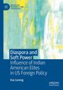 Titel: "Diaspora and Soft Power: Influence of Indian American Elites in US Foreign Policy". Hintergrund in Blau und Gelb.