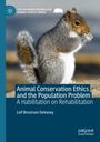 Titel: Animal Conservation Ethics and the Population Problem. Ein Eichhörnchen hält Nahrung in den Pfoten.