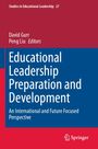 "Educational Leadership Preparation and Development" oben roter Hintergrund, unten blauer. Klein unten rechts ist ein Springer-Logo.
