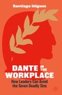 Titel: "DANTE IN THE WORKPLACE: How Leaders Can Avoid the Seven Deadly Sins". Silhouette von Dante mit Lorbeerkranz.