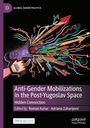"Anti-Gender Mobilizations in the Post-Yugoslav Space" über einer Handpistole, die bunte Pfeile und Formen abschießt.