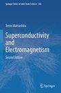 "Superconductivity and Electromagnetism, Second Edition" von Teruo Matsushita. Blaues Cover mit abstrakten Mustern.