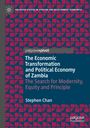 „The Economic Transformation and Political Economy of Zambia“ ist in Weiß auf blauem Hintergrund geschrieben.