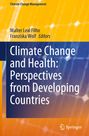 Titel: Climate Change and Health. Gelbes und blaues Hintergrundmuster, Springer-Logo unten.