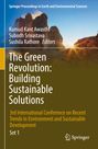 Text: "Springer Proceedings in Earth and Environmental Sciences, Kumud Kant Awasthi, Subodh Srivastava, Sushila Rathore Editors. The Green Revolution: Building Sustainable Solutions, 3rd International Conference on Recent Trends in Environment and Sustainable Development, Set 1." Hintergrund: Berglandschaft mit Sonnenaufgang. Springer-Logo.