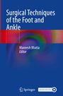 „Surgical Techniques of the Foot and Ankle“, Herausgeber: Maneesh Bhatia. Blaues Cover mit buntem Wirbel. Logos unten.
