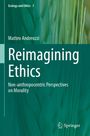 Matteo Andreozzi: "Reimagining Ethics", ökologische Perspektiven. Grünes, pflanzenähnliches Hintergrundbild. Springer-Logo.