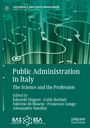 "Public Administration in Italy: The Science and the Profession" von Edoardo Ongaro u.a., grüner Hintergrund mit Mustern.
