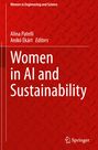 "Woman in AI and Sustainability" ist der Titel. Oberer Text: "Women in Engineering and Science". Autoren: Alina Patelli, Anikó Ekárt. Red Hintergrund.