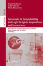: Crossroads of Computability and Logic: Insights, Inspirations, and Innovations, Buch