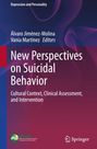 Titel: "New Perspectives on Suicidal Behavior". Autoren: Álvaro Jiménez-Molina, Vania Martínez. Abstraktes, lila Muster.