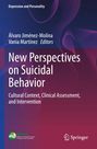 "New Perspectives on Suicidal Behavior" von Álvaro Jiménez-Molina und Vania Martínez, mit abstraktem Design im Hintergrund.
