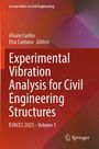 „Experimental Vibration Analysis for Civil Engineering Structures“ steht in großen, weißen Buchstaben auf einem rötlichen Hintergrund.