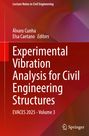 Text: "Lecture Notes in Civil Engineering", "Álvaro Cunha, Elsa Caetano Editors", "Experimental Vibration Analysis for Civil Engineering Structures", "EVACES 2025 - Volume 3", "Springer". Hintergrund: rot-orange Farbverlauf.
