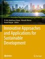Titel: "Innovative Approaches and Applications for Sustainable Development". Solarzellen und Windturbine vor Skyline.