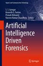 "Artificial Intelligence Driven Forensics" von S.S. Iyengar et al. Oben: "Signals and Communication Technology". Unten: Springer-Logo.