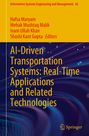 Titel: "AI-Driven Transportation Systems: Real-Time Applications and Related Technologies." Farbverlauf: Blau mit Linien.