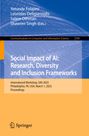 : Social Impact of AI: Research, Diversity and Inclusion Frameworks, Buch