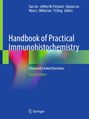 „Handbook of Practical Immunohistochemistry: Frequently Asked Questions, Fourth Edition“ steht auf blauem Hintergrund.