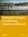 Buchtitel über nachhaltige Strategien in Architektur, Urbanismus. Bild von Menschen auf modernem Platz mit Brücke und Bäumen.