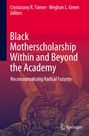 Titel: Black Motherscholarship Within and Beyond the Academy. Illustration einer Mutter mit Kind, warme Farbverläufe.