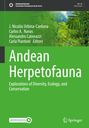 "Andean Herpetofauna" von J. Nicolás Urbina-Cardona u.a., grüne Abdeckung mit Pflanzenhintergrund, Logos von Springer und MOREMEDIA.