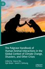 "The Palgrave Handbook of Human-Animal Interactions..." zeigt eine Silhouette von Mensch und Hund vor einem Sonnenuntergang.