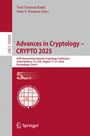 : Advances in Cryptology - CRYPTO 2025, Buch