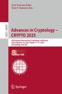 : Advances in Cryptology - CRYPTO 2025, Buch