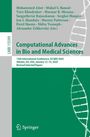 : Computational Advances in Bio and Medical Sciences, Buch