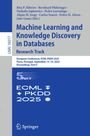 : Machine Learning and Knowledge Discovery in Databases. Research Track, Buch