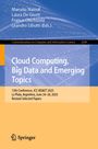 : Cloud Computing, Big Data and Emerging Topics, Buch