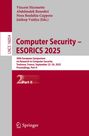 Computer Security - ESORICS 2025, Buch