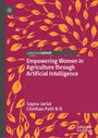 "Empowering Women in Agriculture through Artificial Intelligence" von Sapna Jarial, Chethan Patil N D. Orange Blätter auf purpurnem Hintergrund.