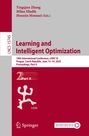 Learning and Intelligent Optimization, Buch