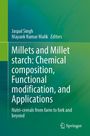 Titel: "Millets and Millet Starch: Chemical Composition, Functional Modification, and Applications". Herausgeber: Jaspal Singh, Mayank Kumar Malik. Untertitel: "Nutri-cereals from farm to fork and beyond". Grün-blaues Cover, Springer-Logo unten.