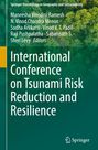 Titel: International Conference on Tsunami Risk Reduction and Resilience. Hintergrund: Dichte, grüne Waldlandschaft.
