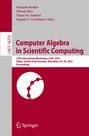 Computer Algebra in Scientific Computing, Buch