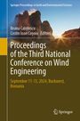 "Proceedings of the Third National Conference on Wind Engineering, September 11-13, 2024, Bucharest, Romania. Cover mit Bergen."