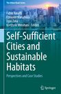 Titel: Self-Sufficient Cities and Sustainable Habitats. Himmel über Stadtpanorama bei Sonnenuntergang, Springer-Logo.