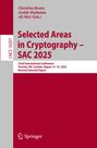 Selected Areas in Cryptography - SAC 2025, Buch
