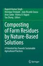 Grüner Hintergrund mit dem Titel "Composting of Farm Residues by Nature-Based Solutions" und sechs Editorennamen.