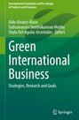 Grüner Hintergrund mit dem Titel "Green International Business: Strategies, Research and Goals". Logo von Springer unten rechts.