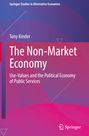Buchtitel "The Non-Market Economy". Farbenfrohes Design in Blau- und Rosatönen mit geometrischen Formen. Springer-Logo.
