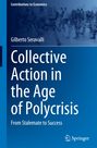 Text: "Collective Action in the Age of Polycrisis: From Stalemate to Success" von Gilberto Seravalli. Hintergrund: Stadt-Silhouette.