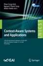 Buchtitel: "Context-Aware Systems and Applications". Grüne und blaue Linien mit LNICST-Logo und EAI-Logo.